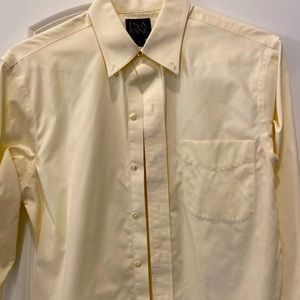 EUC Jos A. Bank-Cream-Slim Fit-Dress Shirt- Size 15 1/2, 33